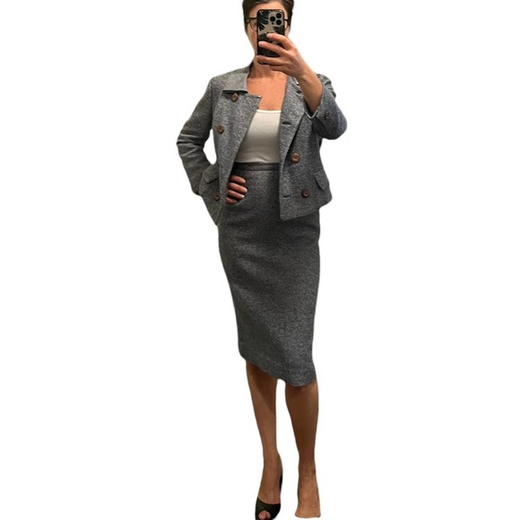 Designer Vintage Jack Feit Cashmere Suit Tweed Excellent Condition - Picture 10 of 16